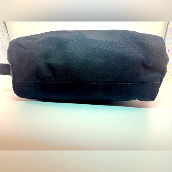 PRADA Black Nylon Pouch Tessuto Triangle Logo Makeup Cosmetic Pouch AUTHENTIC - Picture 4 of 9